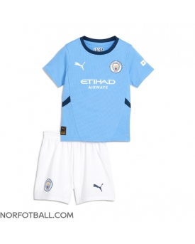 Billige Fotballdrakt Manchester City Replika Hjemmedraktsett Barn 2024-25 Kortermet (med bukser)